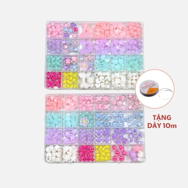 Bộ Xâu Vòng Hạt Cườm 24 Ô