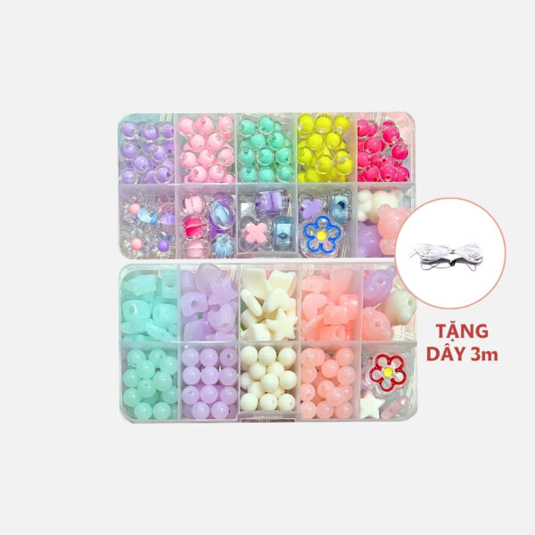 Bộ Xâu Vòng Hạt Cườm 24 Ô