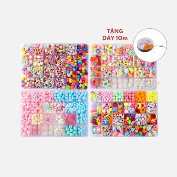 Bộ Xâu Vòng Hạt Cườm 24 Ô