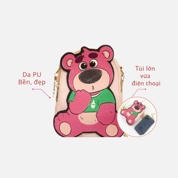 Túi Gấu Dâu Lotso Đeo Chéo