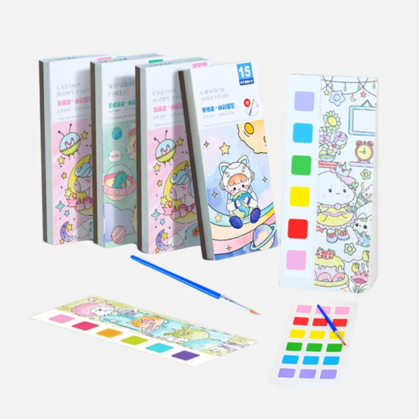 Sách Tập Tô Màu Nước Cho Bé 8 Chủ Đề