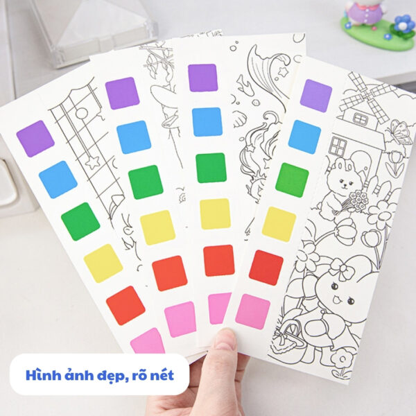 Sách Tập Tô Màu Nước Cho Bé 8 Chủ Đề