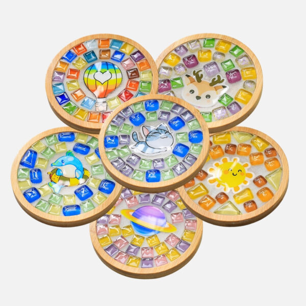 Bộ Khảm Đá Mosaic Làm Lót Ly