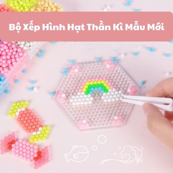 Bộ Đồ Chơi Xếp Hình Hạt Nhựa Thần Kỳ Kết Dính Bằng Nước
