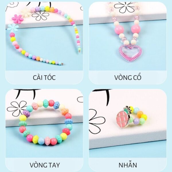 Bộ Xâu Vòng Hạt Cườm 24 Ô