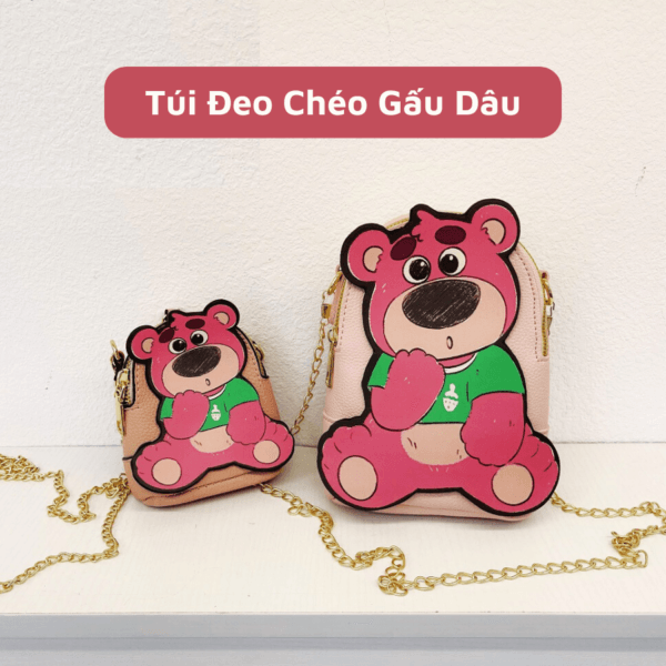 Túi Gấu Dâu Lotso Đeo Chéo