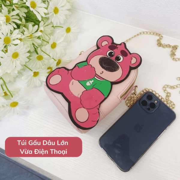 Túi Gấu Dâu Lotso Đeo Chéo