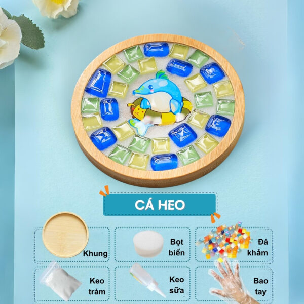 Bộ Khảm Đá Mosaic Làm Lót Ly