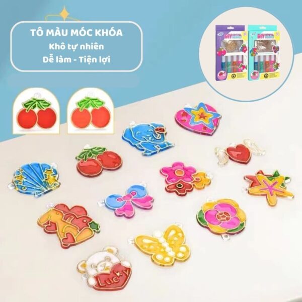 Đồ Chơi Tô Màu Móc Khóa 4D